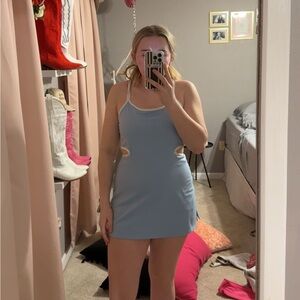 Blue strappy free people athletic dress
